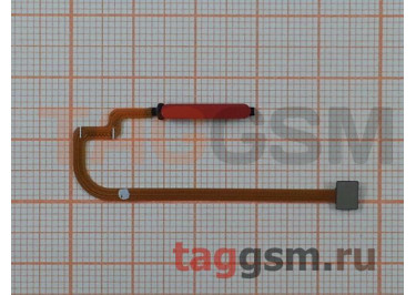Шлейф для Xiaomi Redmi 9T / Poco M3 + сканер отпечатка пальца (оранжевый)