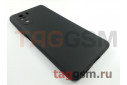 Задняя накладка для Xiaomi Poco F3 (силикон, черная, с защитой камеры (Full Case))