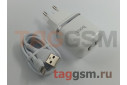 Блок питания USB (сеть) на 2 порта USB 2400mA + кабель USB - Lightning (в коробке) белый, (N4) HOCO