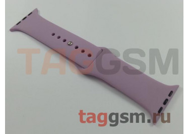 Ремешок для Apple Watch 42mm / 44mm / 45mm / 49mm (силикон, лиловый), размер S / M