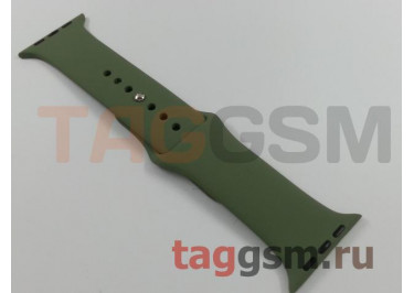 Ремешок для Apple Watch 42mm / 44mm / 45mm / 49mm (силикон, оливковая), размер S / M