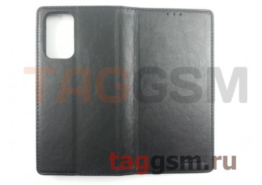 Сумка футляр-книга для XIAOMI Redmi Note 10 Pro (экокожа, с силиконовым креплением, на магните, черная (Solid)) Faison