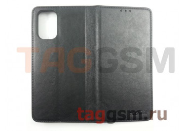 Сумка футляр-книга для XIAOMI Redmi Note 10 (экокожа, с силиконовым креплением, на магните, черная (Solid)) Faison