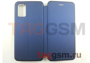 Сумка футляр-книга для Samsung A02s / A025 Galaxy A02s (2020) (экокожа, с силиконовым креплением, на магните, синяя (PREMIUM)) Faison