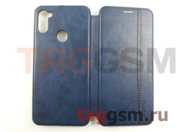 Сумка футляр-книга для Samsung A11 / A115 Galaxy A11 (2020) (экокожа, с силиконовым креплением, на магните, синяя (PREMIUM Line)) Faison