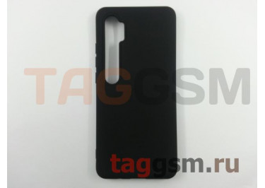 Задняя накладка для Xiaomi Mi Note 10 / Mi Note 10 Pro (силикон, матовая, черная)
