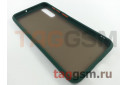Задняя накладка для Samsung A50 / A505 Galaxy A50 (2019) (силикон, матовая, зеленая, оранжевые кнопки)