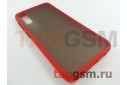Задняя накладка для Samsung A50 / A505 Galaxy A50 (2019) (силикон, матовая, красная, черные кнопки)