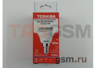 Лампа светодиодная (E14) (5Вт / 220-240V / 4000К) Toshiba G45