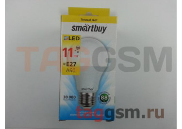 Лампа светодиодная (E27) (11Вт / 220-240V / 3000К) SmartBuy A60