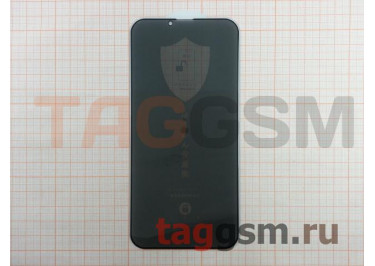 Пленка / стекло на дисплей для iPhone 13 Pro Max / 14 Plus (Gorilla Glass) 9D (Анти-шпион) (черный), техпак