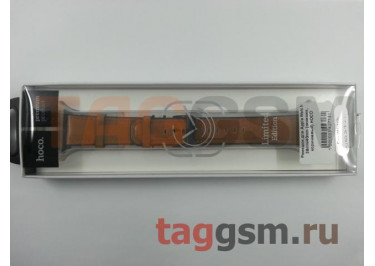 Ремешок для Apple Watch 38mm / 40mm / 41mm (экокожа, коричневый) HOCO