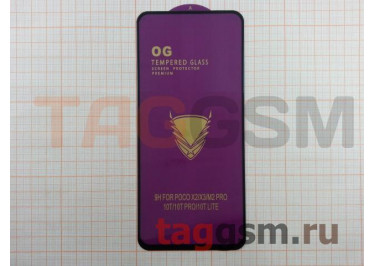 Пленка / стекло на дисплей для XIAOMI Poco X3 NFC /  X3 Pro (Gorilla Glass) 9D (черный) OG PREMIUM, техпак