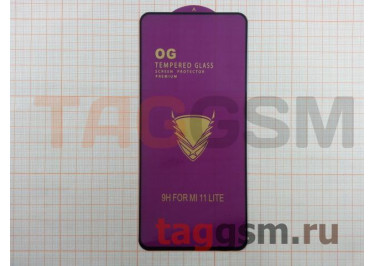 Пленка / стекло на дисплей для XIAOMI Mi 11 Lite (Gorilla Glass) 9D (черный) OG PREMIUM, техпак