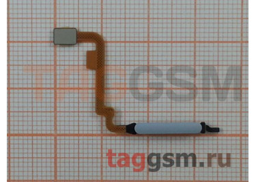 Шлейф для Xiaomi Redmi Note 10 4G / Note 10s + сканер отпечатка пальца (серебро)