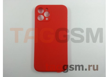 Задняя накладка для iPhone 12 Pro Max (силикон, с защитой камеры, красная (Full Case))