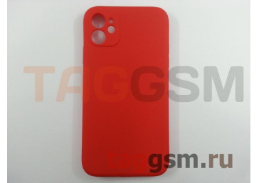 Задняя накладка для iPhone 11 (силикон, с защитой камеры, красная (Full Case))
