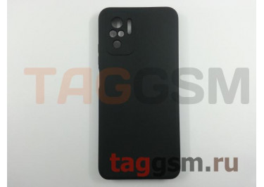 Задняя накладка для Xiaomi Redmi Note 10 4G (силикон, с защитой камеры, черная (Full Case))