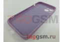 Задняя накладка для iPhone 13 (силикон, с защитой камеры, лиловая (Full Case))