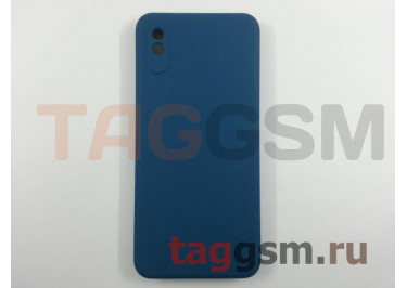 Задняя накладка для Xiaomi Redmi 9A (силикон, с защитой камеры, синий космос (Full Case))