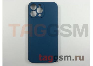 Задняя накладка для iPhone 13 Pro Max (силикон, с защитой камеры, синий космос (Full Case))