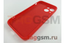 Задняя накладка для iPhone 13 mini (силикон, с защитой камеры, красная (Full Case))
