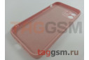 Задняя накладка для iPhone 12 (силикон, с защитой камеры, розовая (Full Case))