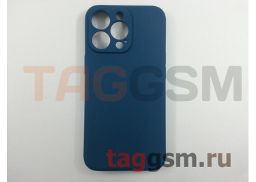 Задняя накладка для iPhone 13 Pro (силикон, с защитой камеры, синий космос (Full Case))