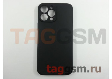 Задняя накладка для iPhone 13 Pro Max (силикон, с защитой камеры, черная (Full Case))