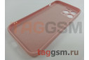 Задняя накладка для iPhone 13 Pro Max (силикон, с защитой камеры, розовая (Full Case))
