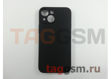 Задняя накладка для iPhone 13 mini (силикон, с защитой камеры, черная (Full Case))