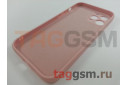 Задняя накладка для iPhone 12 Pro Max (силикон, с защитой камеры, розовая (Full Case))