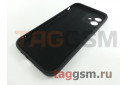 Задняя накладка для iPhone 12 (силикон, с защитой камеры, черная (Full Case))