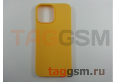 Задняя накладка для iPhone 13 Pro Max (силикон, матовая, желтая (Full Case))