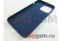 Задняя накладка для iPhone 13 Pro (силикон, матовая, темно-синяя (Full Case))