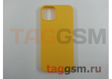 Задняя накладка для iPhone 13 (силикон, матовая, желтая (Full Case))