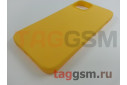 Задняя накладка для iPhone 13 (силикон, матовая, желтая (Full Case))