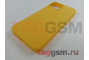 Задняя накладка для iPhone 13 mini (силикон, матовая, желтая (Full Case))