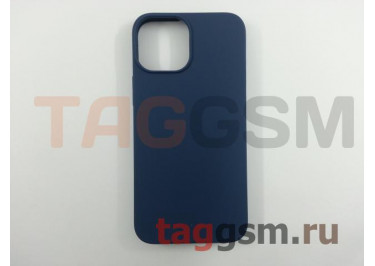 Задняя накладка для iPhone 13 mini (силикон, матовая, темно-синяя (Full Case))