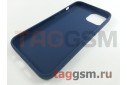 Задняя накладка для iPhone 13 (силикон, матовая, темно-синяя (Full Case))