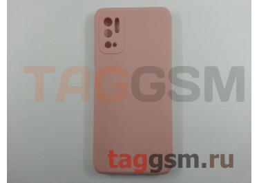Задняя накладка для Xiaomi Redmi Note 10T / Poco M3 Pro / Redmi Note 10 5G (силикон, с защитой камеры, розовая (Full Case))