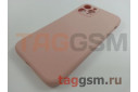 Задняя накладка для iPhone 12 Pro (силикон, с защитой камеры, розовая (Full Case))