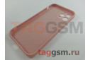 Задняя накладка для iPhone 12 Pro (силикон, с защитой камеры, розовая (Full Case))