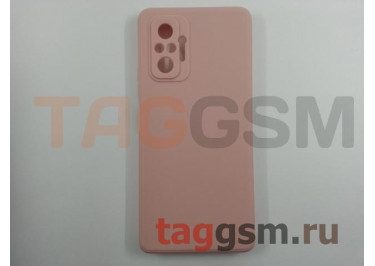 Задняя накладка для Xiaomi Redmi Note 10 Pro (силикон, с защитой камеры, розовая (Full Case))