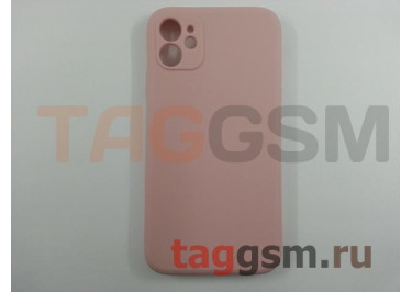 Задняя накладка для iPhone 11 (силикон, с защитой камеры, розовая (Full Case))