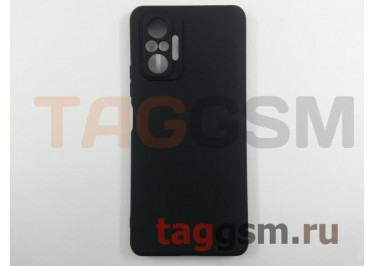 Задняя накладка для Xiaomi Redmi Note 10 Pro (силикон, с защитой камеры, черная (Full Case))
