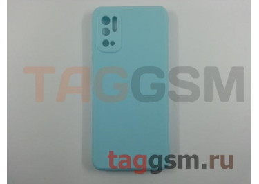 Задняя накладка для Xiaomi Redmi Note 10T / Poco M3 Pro / Redmi Note 10 5G (силикон, с защитой камеры, небесно-голубая (Full Case))