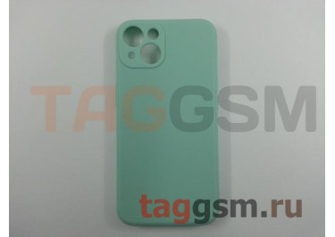 Задняя накладка для iPhone 13 (силикон, с защитой камеры, бирюзовая (Full Case))