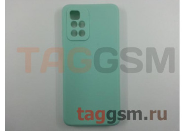Задняя накладка для Xiaomi Redmi 10 (силикон, с защитой камеры, бирюзовая (Full Case))