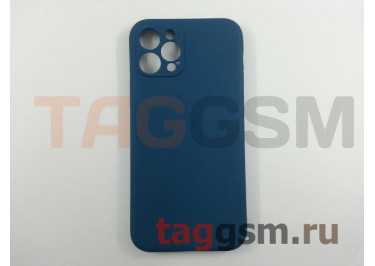 Задняя накладка для iPhone 12 Pro (силикон, с защитой камеры, синий космос (Full Case))